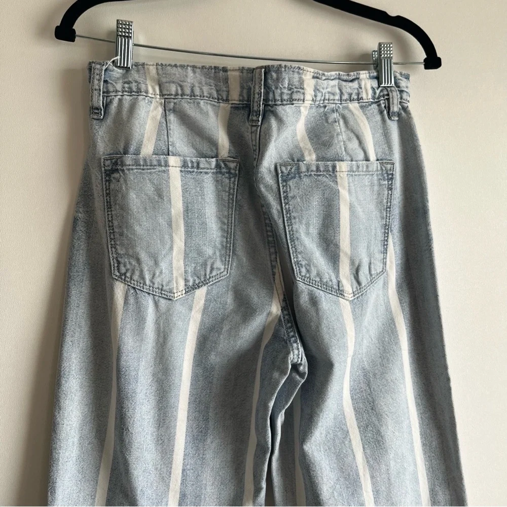 KanCan Striped McKenzie Mid-Rise 90's Flare Wide Leg Jean's Size 27 - Picture 5 of 11